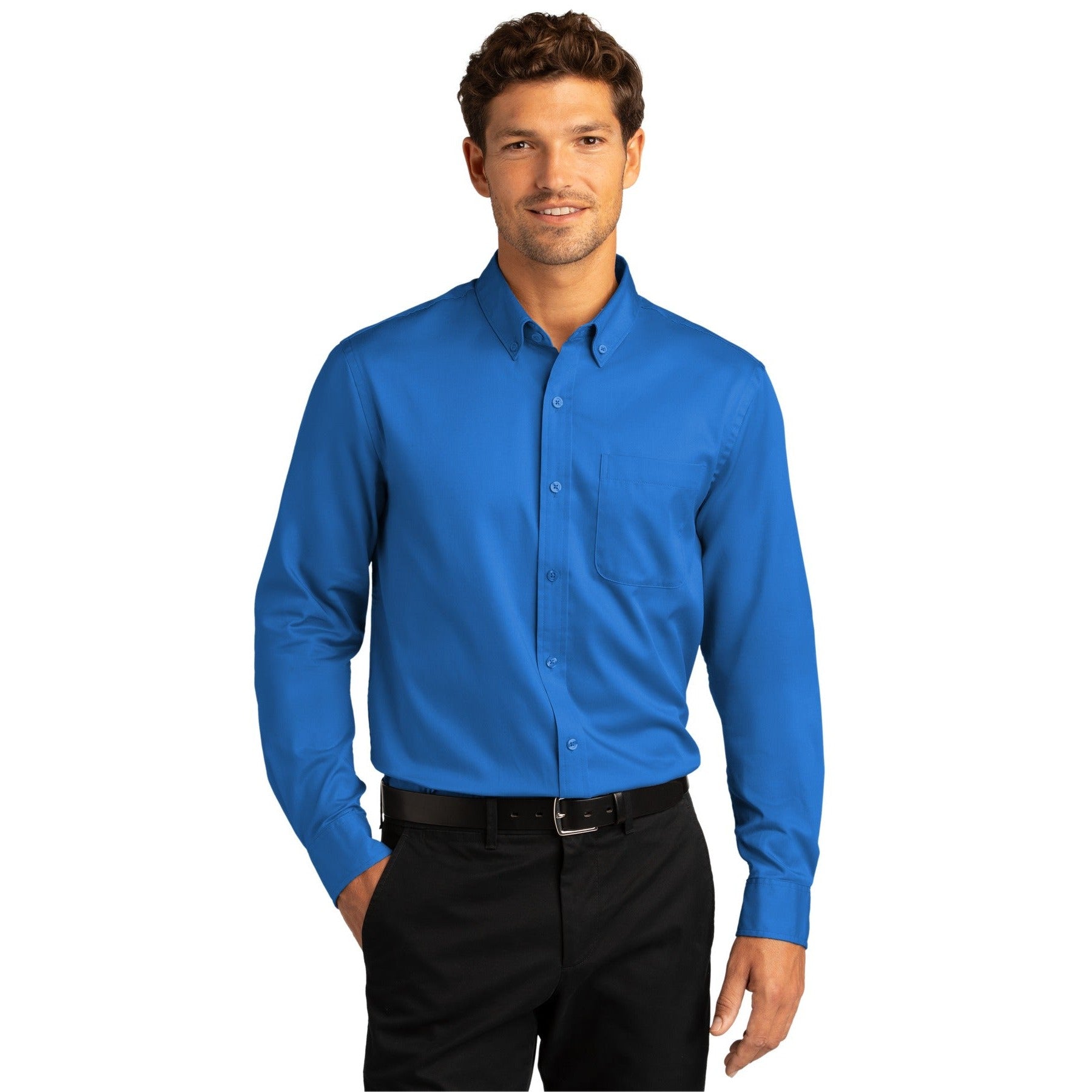 Port Authority-Port Authority® Long Sleeve SuperPro React™ Twill Shirt. W808-MedTech-12